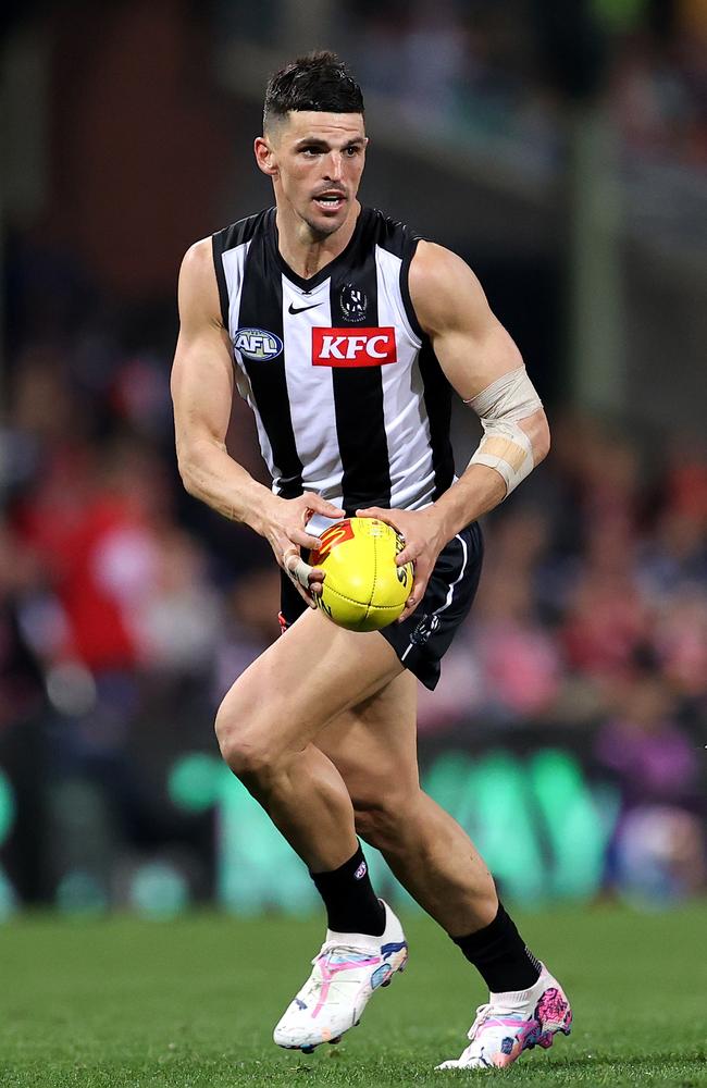 Greg Swann says Scott Pendlebury (pictured) is an ‘ornament’ to the game after reaching the 400-game milestone. Picture: Getty Images