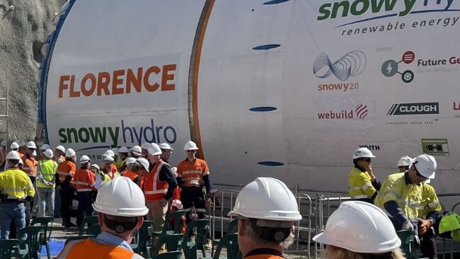 Florence the Snowy Hydro tunnel boring machine remains bogged underground.