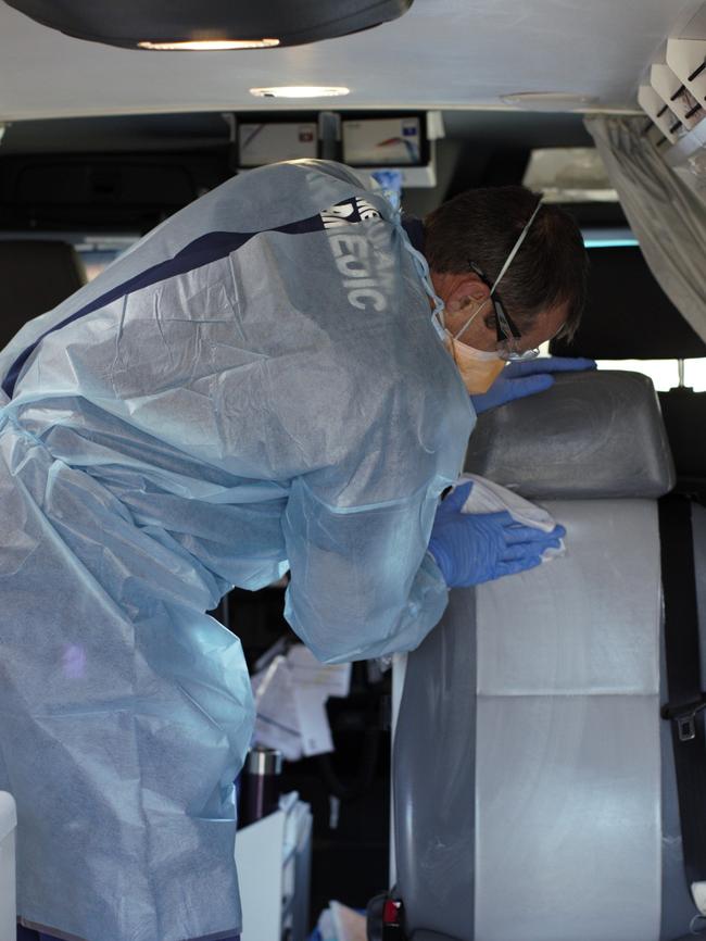 ... and deep clean the ambulance after every drop-off.