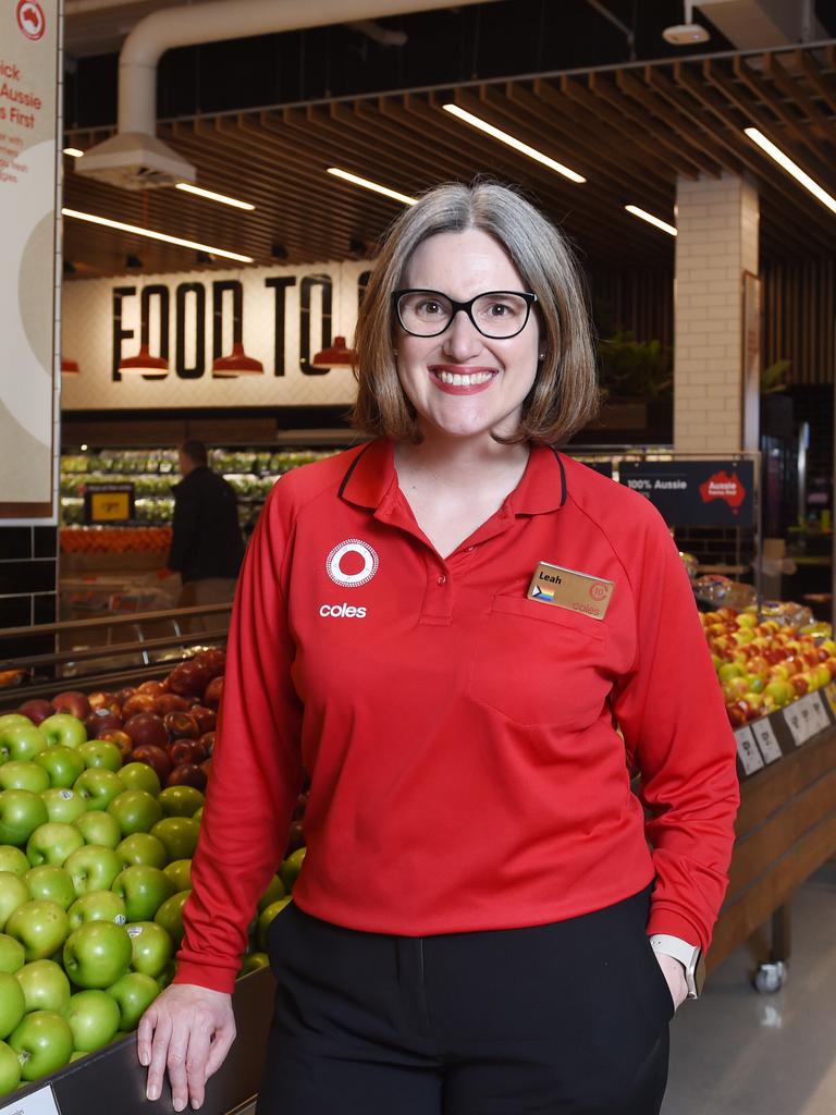 Australia is vulnerable to supply chain shocks says Coles CEO Leah Weckert. Picture: Nicki Connolly