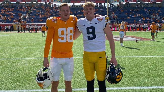 Jackson Ross and Tory Taylor pose for a photo to commemorate the occasion.