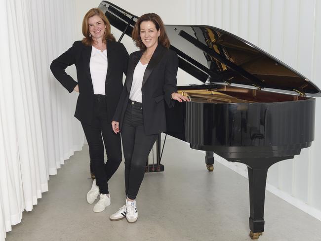 TV personality Gorgi Coghlan and her longtime friend Anna-Lee Robertson are performing a series of shows in the Geelong region. Picture: Alan Barber