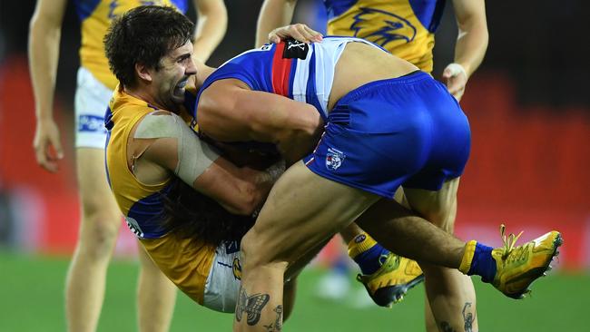 Andrew Gaff was shut down by the Dogs. Picture: AFL Photos/Getty Images