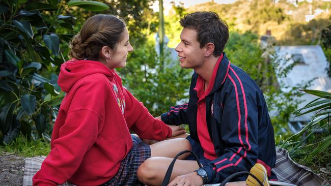 A scene from Bump, with Oly (Nathalie Morris) and Santi (Carlos Sanson Jnr). Picture: Roadshow Rough Diamond