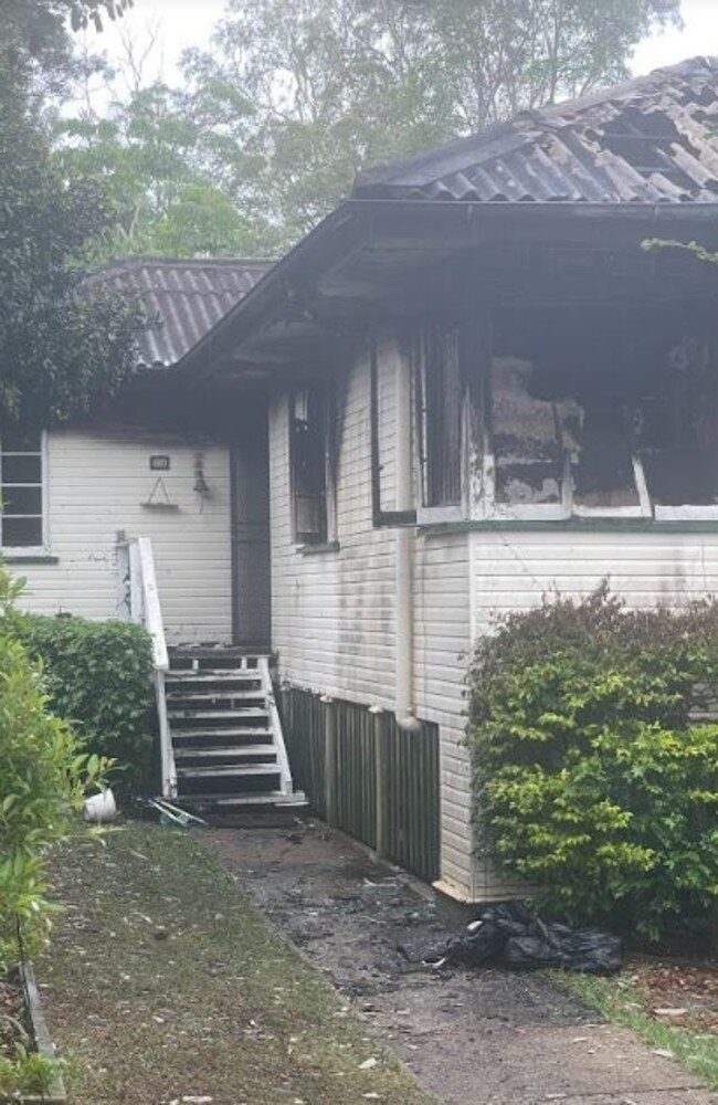 House, which was engulfed in flames in Tarragindi. Picture: Danielle Noney.