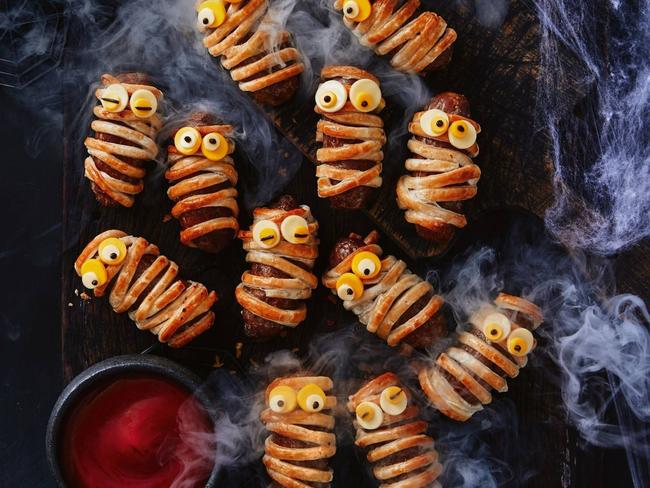 These mummified sausage rolls are simple to make.