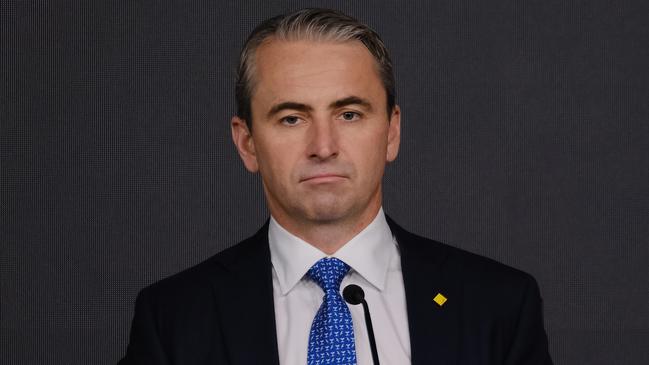 Commonwealth Bank CEO Matt Comyn said the bank had no plans to go cashless “for the foreseeable future”. Picture: NCA NewsWire / Luis Ascui