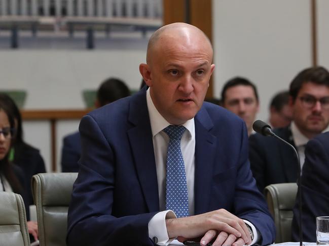 Australian Signals Directorate,  Mike Burgess appearing at a Parliamentary Joint Committee on intelligence and Security, Review of the Telecommunications and Other Legislation Amendment (Assistance andAccess) Bill 2018 at Parliament House in Canberra.