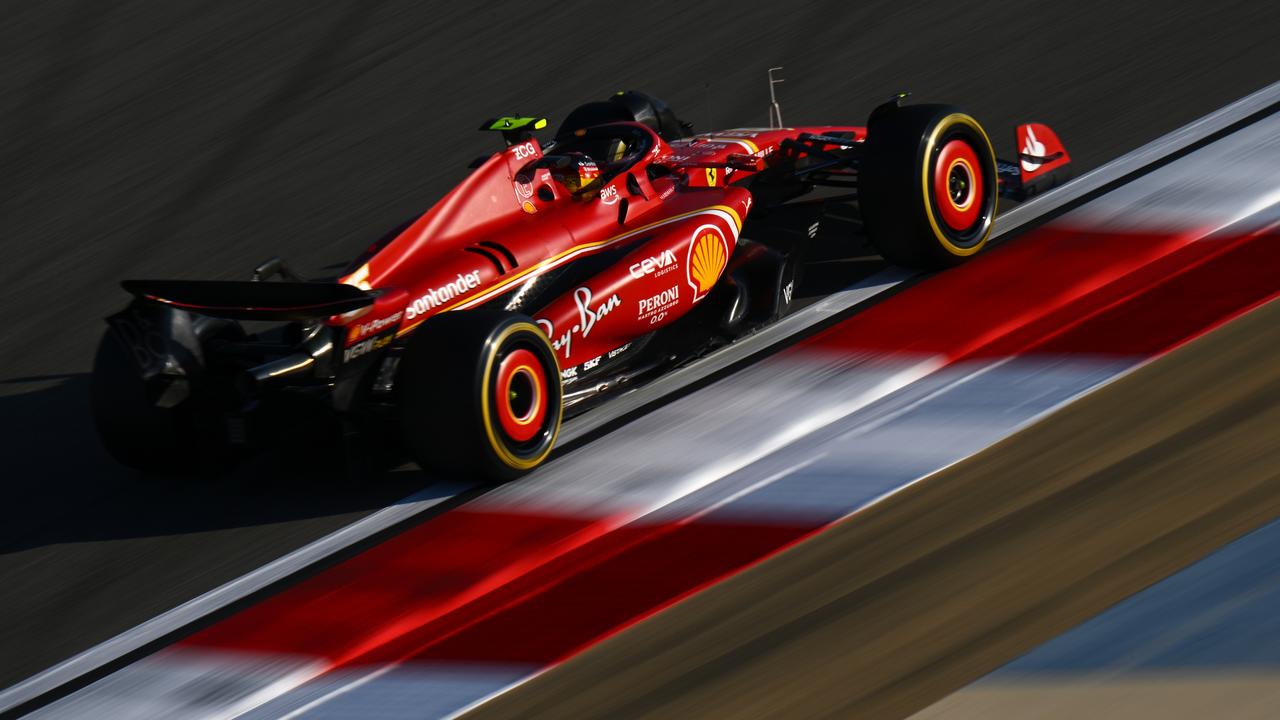 BAHRAIN, BAHRAIN - FEBRUARY 21: Carlos Sainz of Spain driving (55) the Ferrari SF-24 on track during day one of F1 Testing at Bahrain International Circuit on February 21, 2024 in Bahrain, Bahrain. (Photo by Clive Mason/Getty Images)
