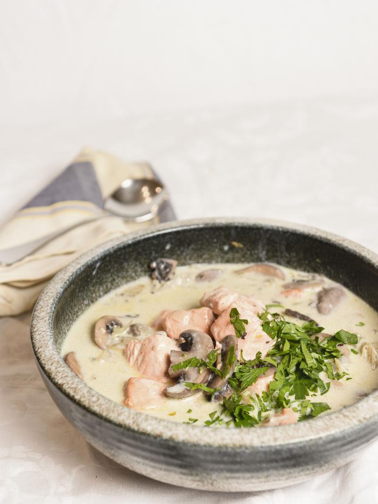 Soup’s up: Salmon chowder cooked by Jeremy Vincent. Picture: Dannika Bonser