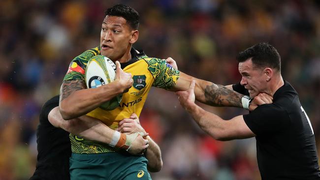 It will take more than just Israel Folau to break Australia’s Bledisloe Cup hoodoo. Picture: Matt King/Getty Images