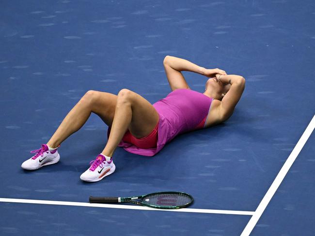 Sabalenka has captured back-to-back titles and also claimed the US Open in 2024. (Photo by ANGELA WEISS / AFP)