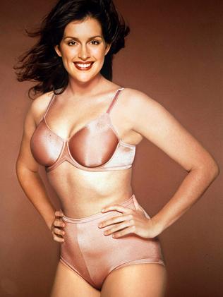 The former model posing for Hickory Natural Wonders Bra.