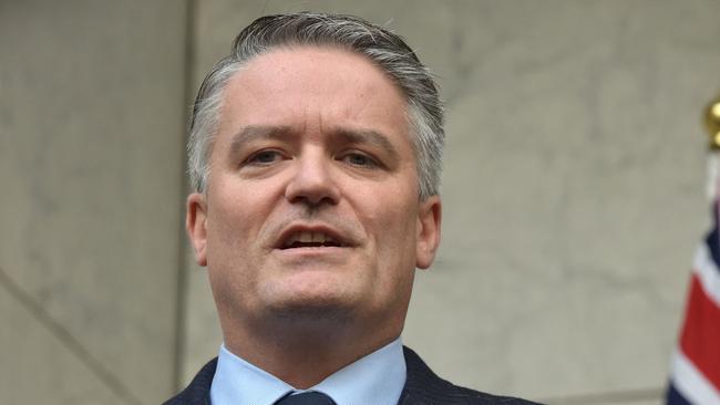 Mathias Cormann says he is ‘absolutely committed to ambitious and effective action on climate change’ but that there are different ways to do it. Picture: AFP