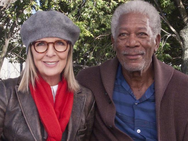 Diane Keaton and Morgan Freeman in 5 Flights Up. Picture: Supplied.