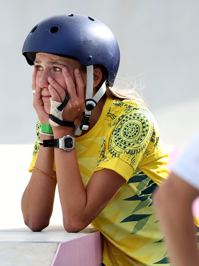 The youngster was devastated at missing out on a medal — but bounced back quickly. Picture: Adam Head