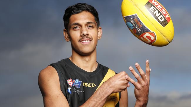 Glenelg’s Nasiah Wanganeen-Milera is looming as a top-10 pick in November’s draft. Picture: Cory Sutton