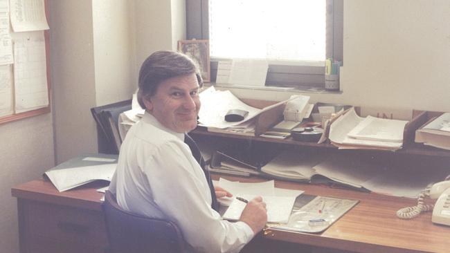 Engineer Mike Wallis who has clocked up 60 years with Hydro Tasmania and Entura. Mike in his younger days working at the Hydro. Picture: Hydro Tasmania