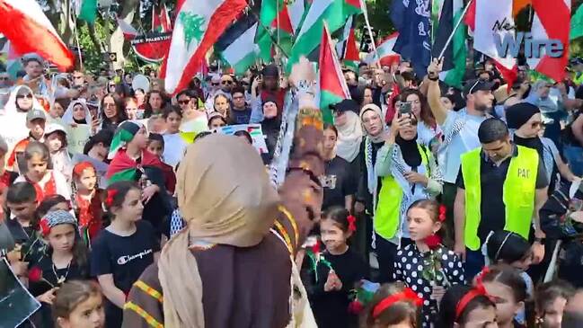 Pro-Palestine protesters chant against Israel in Sydney