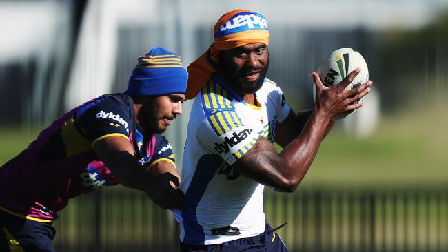 Semi Radradra back training with the Eels. Picture: Brett Costello