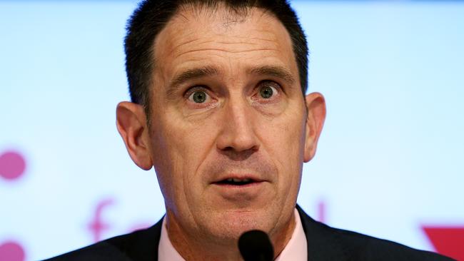 Cricket Australia chief executive James Sutherland in Sydney yesterday. Picture: Toby Zerna