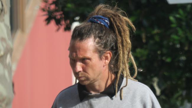 Jamie Joseph King arrives at Wyong Local Court, where he pleaded guilty to a violent home invasion and assault over a $600 debt. Picture: NewsLocal