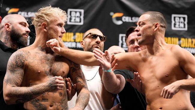 Tenions boiled over at the weigh ins. Sam Hodde/Getty Images/AFP