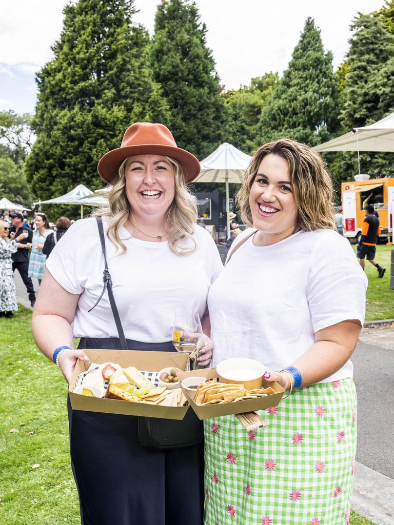 Emily Hills and Emily Stacey. TAS Wine Festival. Picture: Caroline Tan