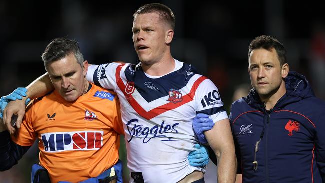 Lindsay Collins suffered another head knock in the clash against Manly. Picture: Cameron Spencer/Getty Images