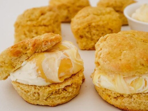 The magical ingredient that weâve been using to upgrade the classic scone isâ¦custard powder!