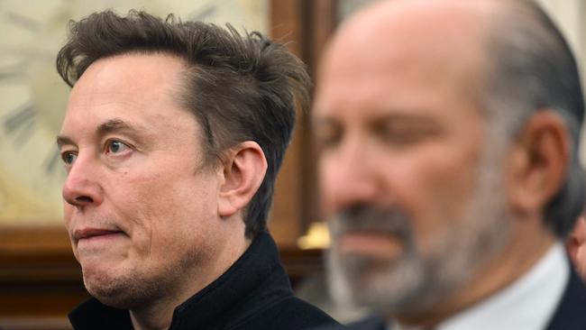 Musk looks on as US President Donald Trump meets with Indian Prime Minister Narendra Modi in the Oval Office.