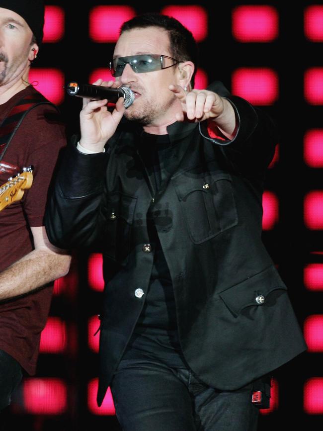 Bono of U2 performs will also accept the Medal of Freedom on Saturday. Picture: Getty Images.