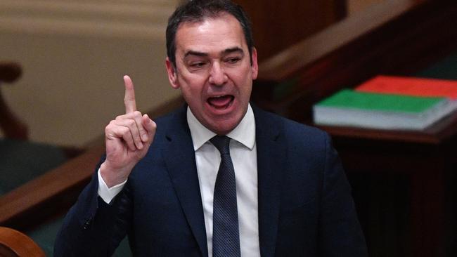 South Australian Premier Steven Marshall today. Picture: AAP