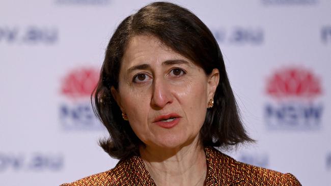 Premier Gladys Berejiklian won’t say whether a vaccine will be mandated for teachers. Picture: NCA NewsWire/Bianca De Marchi