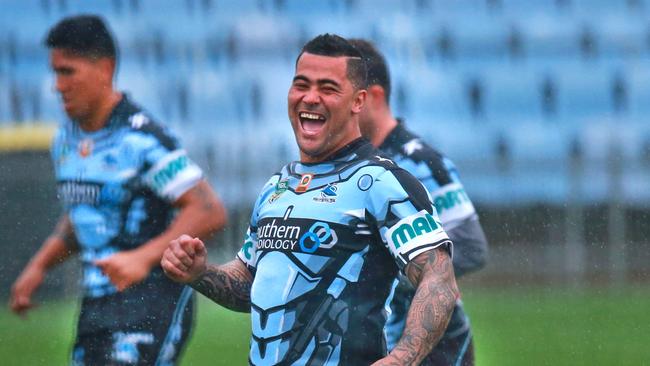 Andrew Fifita at training for the Sharks.