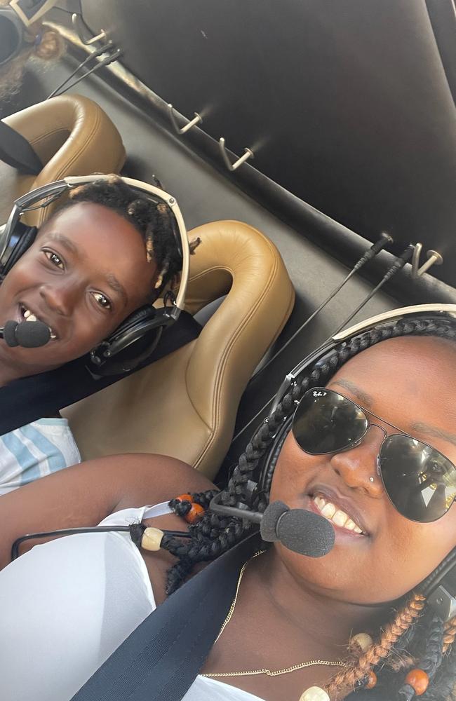 A selfie of Winnie and Leon taken just moments before the crash. Picture: Supplied