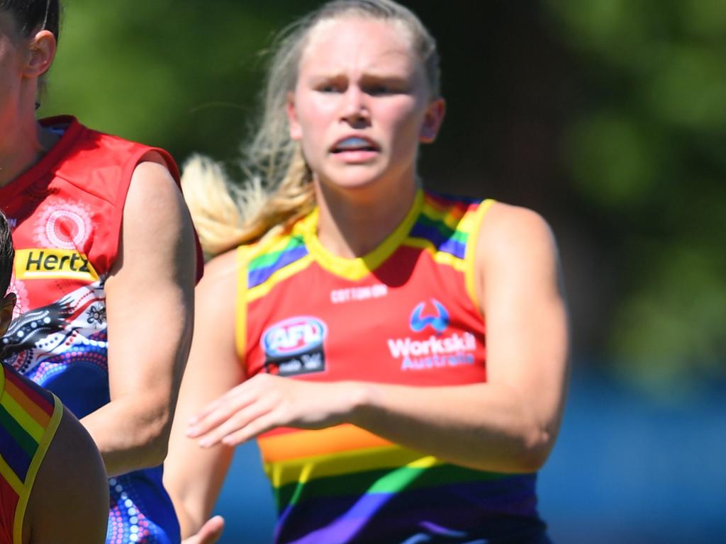 Montana McKinnon’s bid to play in the AFLW grand final has failed at the tribunal. Picture: Getty Images