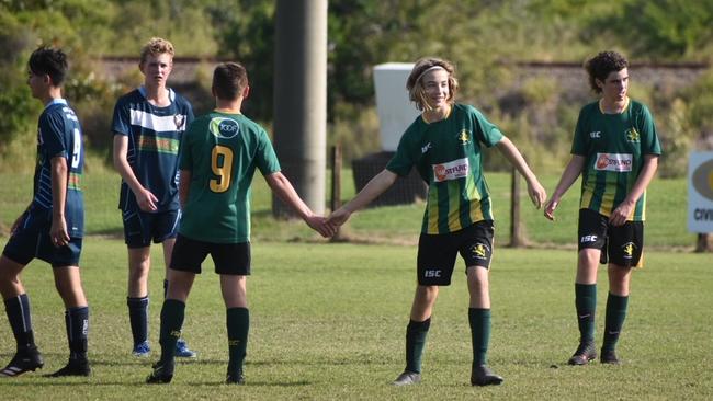 Ryan Van Den Berg celebrates the win against City Brothers Phoenix. Lions won 17-0. Picture: Matthew Forrest