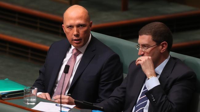 Peter Dutton in Question Time. Picture: Kym Smith.