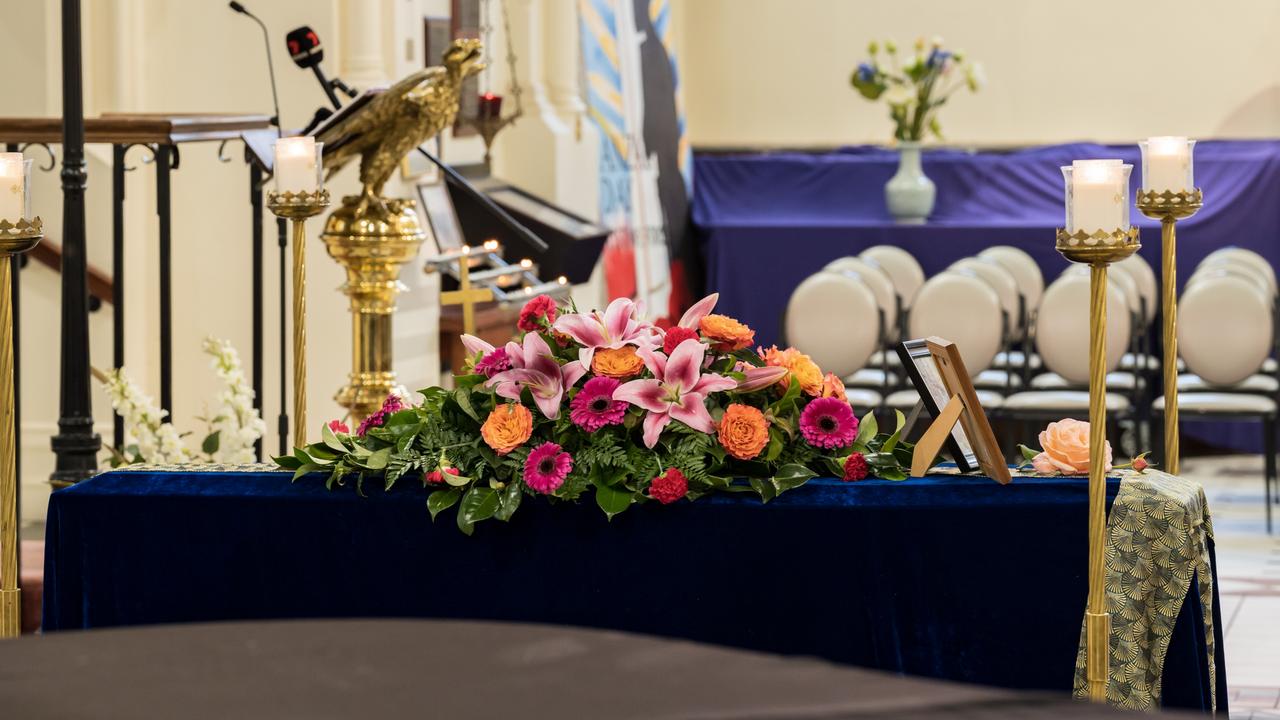 The ceremony mirrored elements from Ms Ley’s father’s funeral in 2020. Picture: Simon Dallinger/ NewsWire