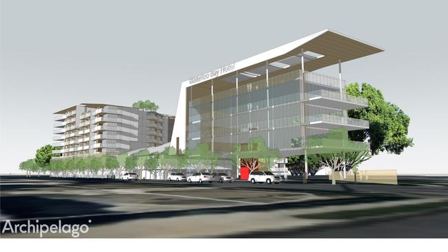 The expansion would include more hotel accommodation and affordable dwellings. Image: Archipelago