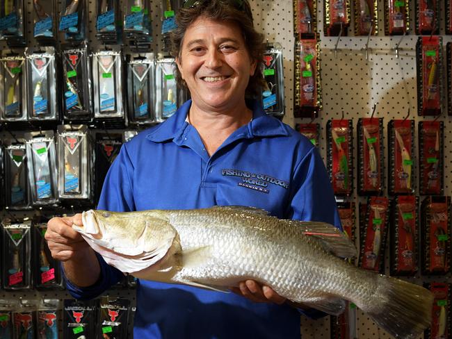 George Voukolos from Darwin's Fishing and Outdoor World caught an ineligible $10,000 tagged fish. Picture: Justin Kennedy