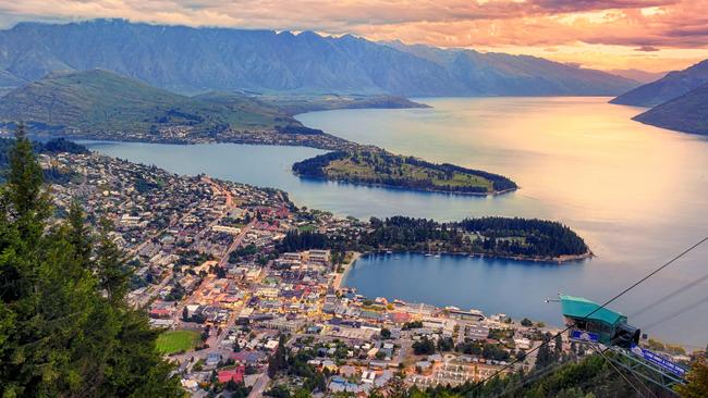 A view of Queenstown at Sunset. Picture: Getty Images