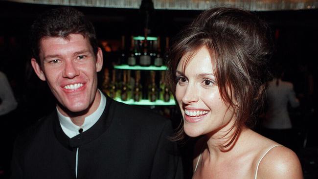 James Packer and Kate Fischer at the 1997 post-Logie awards ceremony.