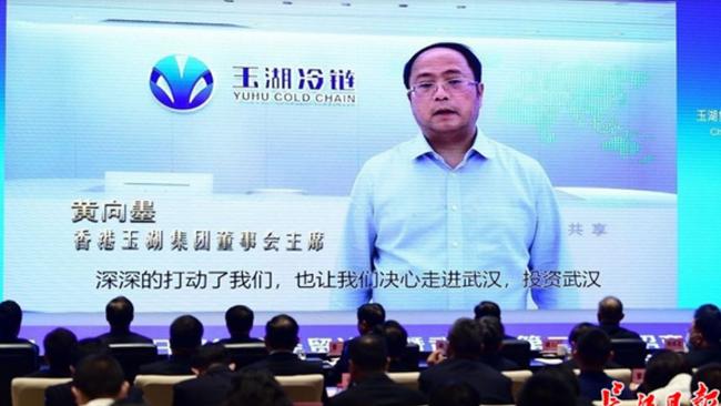 Exiled Chinese billionaire Huang Xiangmo was reported by Chinese media to be doing business deals in Wuhan in 2021. Source: Supplied