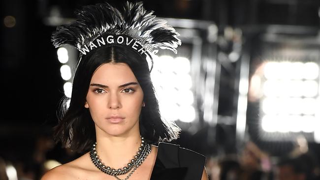 ‘Wangover’. Kendall Jenner modelled in Alexander Wang’s runway show during New York fashion week.
