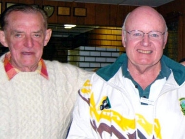 Bruce Hallman (far left) on visited the Donvale club once. Picture: Supplied