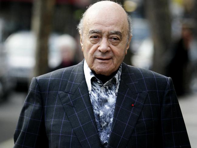 The late Mohamed Al-Fayed has been accused of raping and sexually abusing multiple women. Picture: AP