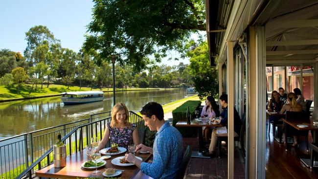 Jolleys Boathouse on the River Torrens, Adelaide. Picture: SATC