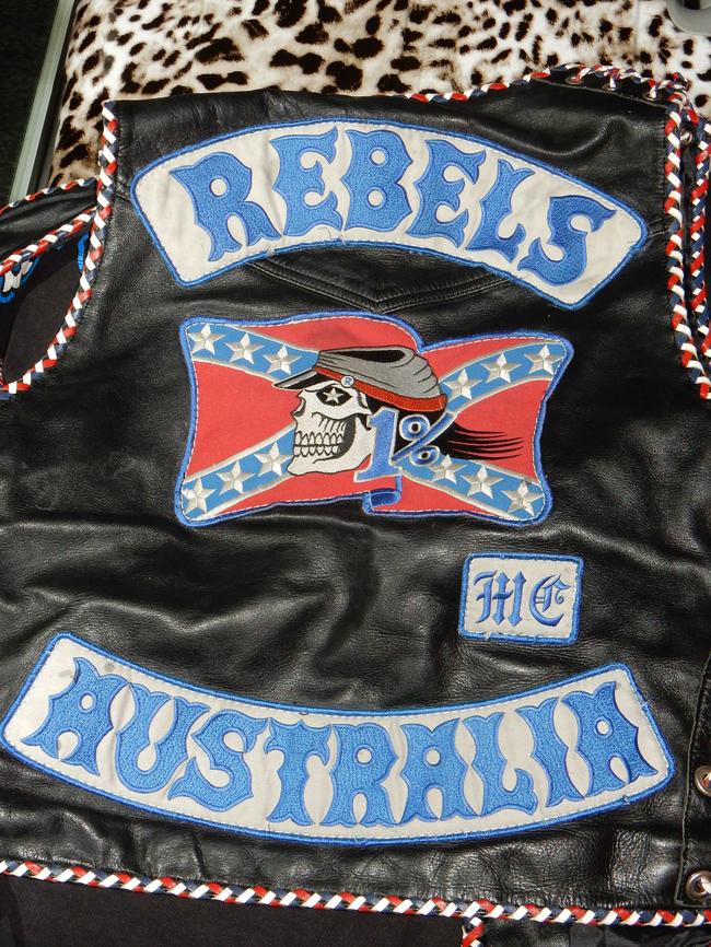 Rebels bikie vest.
